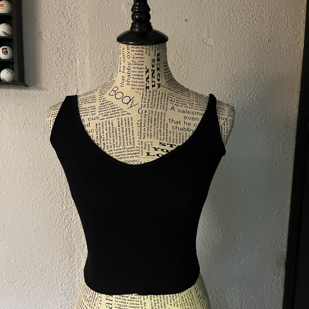 Aura Black Tank Top